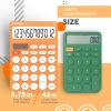 imageCATIGA 12 Digit Desktop Calculator Basic Desk Calculator with Large LCD Display Big Buttons 4 Function Solar and Battery Dual Power for Office School Home SD1292 Fresh Blue8 Orange