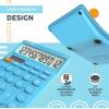 imageCATIGA 12 Digit Desktop Calculator Basic Desk Calculator with Large LCD Display Big Buttons 4 Function Solar and Battery Dual Power for Office School Home SD1292 Fresh Blue5 Blue