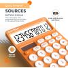 imageCATIGA 12 Digit Desktop Calculator Basic Desk Calculator with Large LCD Display Big Buttons 4 Function Solar and Battery Dual Power for Office School Home SD1292 Fresh Blue8 Orange