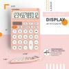 imageCATIGA 12 Digit Desktop Calculator Basic Desk Calculator with Large LCD Display Big Buttons 4 Function Solar and Battery Dual Power for Office School Home SD1292 Fresh Blue2 Pinkwhite