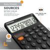 imageCATIGA 12 Digit Desktop Calculator Basic Desk Calculator with Large LCD Display Big Buttons 4 Function Solar and Battery Dual Power for Office School Home SD1292 Fresh Blue21 Black