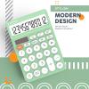 imageCATIGA 12 Digit Desktop Calculator Basic Desk Calculator with Large LCD Display Big Buttons 4 Function Solar and Battery Dual Power for Office School Home SD1292 Fresh Blue53 Mint