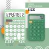 imageCATIGA 12 Digit Desktop Calculator Basic Desk Calculator with Large LCD Display Big Buttons 4 Function Solar and Battery Dual Power for Office School Home SD1292 Fresh Blue53 Mint