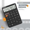 imageCATIGA 12 Digit Desktop Calculator Basic Desk Calculator with Large LCD Display Big Buttons 4 Function Solar and Battery Dual Power for Office School Home SD1292 Fresh Blue21 Black