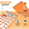 imageCATIGA 12 Digit Desktop Calculator Basic Desk Calculator with Large LCD Display Big Buttons 4 Function Solar and Battery Dual Power for Office School Home SD1292 Fresh Blue8 Orange