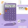 imageCATIGA 12 Digit Desktop Calculator Basic Desk Calculator with Large LCD Display Big Buttons 4 Function Solar and Battery Dual Power for Office School Home SD1292 Fresh Blue7 Purple