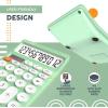 imageCATIGA 12 Digit Desktop Calculator Basic Desk Calculator with Large LCD Display Big Buttons 4 Function Solar and Battery Dual Power for Office School Home SD1292 Fresh Blue53 Mint