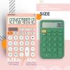 imageCATIGA 12 Digit Desktop Calculator Basic Desk Calculator with Large LCD Display Big Buttons 4 Function Solar and Battery Dual Power for Office School Home SD1292 Fresh Blue2 Pinkwhite