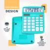 imageCATIGA Desktop Calculator 12 Digit with Large LCD Display and Sensitive Button Solar and Battery Dual Power Standard Function for Office Home School CD2786161 Light Blue