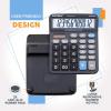 imageCATIGA Desktop Calculator 12 Digit with Large LCD Display and Sensitive Button Solar and Battery Dual Power Standard Function for Office Home School CD2786Xtra Large Black Commercial