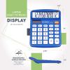 imageCATIGA Desktop Calculator 12 Digit with Large LCD Display and Sensitive Button Solar and Battery Dual Power Standard Function for Office Home School CD2786151 Blue