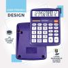 imageCATIGA Desktop Calculator 12 Digit with Large LCD Display and Sensitive Button Solar and Battery Dual Power Standard Function for Office Home School CD2786Purple