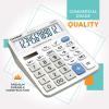 imageCATIGA Desktop Calculator 12 Digit with Large LCD Display and Sensitive Button Solar and Battery Dual Power Standard Function for Office Home School CD2786Xtra Large White Commercial