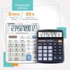 imageCATIGA Desktop Calculator 12 Digit with Large LCD Display and Sensitive Button Solar and Battery Dual Power Standard Function for Office Home School CD2786Xtra Large White Commercial