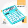imageCATIGA Desktop Calculator 12 Digit with Large LCD Display and Sensitive Button Solar and Battery Dual Power Standard Function for Office Home School CD2786161 Light Blue
