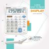imageCATIGA Desktop Calculator 12 Digit with Large LCD Display and Sensitive Button Solar and Battery Dual Power Standard Function for Office Home School CD2786Xtra Large White Commercial