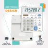 imageCATIGA Desktop Calculator 12 Digit with Large LCD Display and Sensitive Button Solar and Battery Dual Power Standard Function for Office Home School CD2786Xtra Large White Commercial