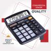 imageCATIGA Desktop Calculator 12 Digit with Large LCD Display and Sensitive Button Solar and Battery Dual Power Standard Function for Office Home School CD2786Black