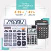 imageCATIGA Desktop Calculator 12 Digit with Large LCD Display and Sensitive Button Solar and Battery Dual Power Standard Function for Office Home School CD2786Silver