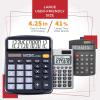 imageCATIGA Desktop Calculator 12 Digit with Large LCD Display and Sensitive Button Solar and Battery Dual Power Standard Function for Office Home School CD2786Black
