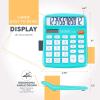 imageCATIGA Desktop Calculator 12 Digit with Large LCD Display and Sensitive Button Solar and Battery Dual Power Standard Function for Office Home School CD2786161 Light Blue