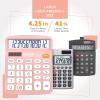 imageCATIGA Desktop Calculator 12 Digit with Large LCD Display and Sensitive Button Solar and Battery Dual Power Standard Function for Office Home School CD27861 Light Blue  1 Light Pink