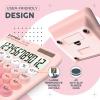 imageCATIGA Desktop Calculator 8 Digit with Solar Power and Easy to Read LCD Display Big Buttons for Home Office School Class and Business 4 Function Small Basic Calculators for Desk CD8185Z Blush Pink