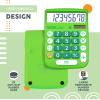 imageCATIGA Desktop Calculator 8 Digit with Solar Power and Easy to Read LCD Display Big Buttons for Home Office School Class and Business 4 Function Small Basic Calculators for Desk CD8185Green