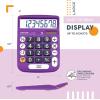 imageCATIGA Desktop Calculator 8 Digit with Solar Power and Easy to Read LCD Display Big Buttons for Home Office School Class and Business 4 Function Small Basic Calculators for Desk CD8185Purple