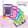 imageCATIGA Desktop Calculator 8 Digit with Solar Power and Easy to Read LCD Display Big Buttons for Home Office School Class and Business 4 Function Small Basic Calculators for Desk CD8185Purple