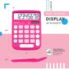 imageCATIGA Desktop Calculator 8 Digit with Solar Power and Easy to Read LCD Display Big Buttons for Home Office School Class and Business 4 Function Small Basic Calculators for Desk CD8185Pink