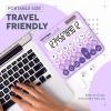 imageCATIGA Desktop Calculator 8 Digit with Solar Power and Easy to Read LCD Display Big Buttons for Home Office School Class and Business 4 Function Small Basic Calculators for Desk CD8185Z Lavender