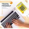 imageCATIGA Desktop Calculator 8 Digit with Solar Power and Easy to Read LCD Display Big Buttons for Home Office School Class and Business 4 Function Small Basic Calculators for Desk CD8185Yellow