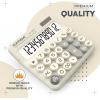 imageCATIGA Desktop Calculator 8 Digit with Solar Power and Easy to Read LCD Display Big Buttons for Home Office School Class and Business 4 Function Small Basic Calculators for Desk CD8185Z Beige
