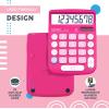 imageCATIGA Desktop Calculator 8 Digit with Solar Power and Easy to Read LCD Display Big Buttons for Home Office School Class and Business 4 Function Small Basic Calculators for Desk CD8185Pink