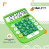 imageCATIGA Desktop Calculator 8 Digit with Solar Power and Easy to Read LCD Display Big Buttons for Home Office School Class and Business 4 Function Small Basic Calculators for Desk CD8185Green