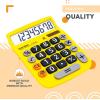 imageCATIGA Desktop Calculator 8 Digit with Solar Power and Easy to Read LCD Display Big Buttons for Home Office School Class and Business 4 Function Small Basic Calculators for Desk CD8185Yellow