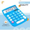 imageCATIGA Desktop Calculator 8 Digit with Solar Power and Easy to Read LCD Display Big Buttons for Home Office School Class and Business 4 Function Small Basic Calculators for Desk CD8185Blue