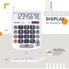 imageCATIGA Desktop Calculator 8 Digit with Solar Power and Easy to Read LCD Display Big Buttons for Home Office School Class and Business 4 Function Small Basic Calculators for Desk CD8185White