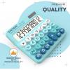 imageCATIGA Desktop Calculator 8 Digit with Solar Power and Easy to Read LCD Display Big Buttons for Home Office School Class and Business 4 Function Small Basic Calculators for Desk CD8185Z Aqua Blue