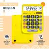 imageCATIGA Desktop Calculator 8 Digit with Solar Power and Easy to Read LCD Display Big Buttons for Home Office School Class and Business 4 Function Small Basic Calculators for Desk CD8185Yellow