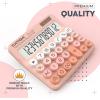 imageCATIGA Desktop Calculator 8 Digit with Solar Power and Easy to Read LCD Display Big Buttons for Home Office School Class and Business 4 Function Small Basic Calculators for Desk CD8185Z Peach
