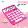 imageCATIGA Desktop Calculator 8 Digit with Solar Power and Easy to Read LCD Display Big Buttons for Home Office School Class and Business 4 Function Small Basic Calculators for Desk CD8185Pink