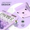 imageCATIGA Desktop Calculator 8 Digit with Solar Power and Easy to Read LCD Display Big Buttons for Home Office School Class and Business 4 Function Small Basic Calculators for Desk CD8185Z Lavender