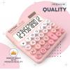 imageCATIGA Desktop Calculator 8 Digit with Solar Power and Easy to Read LCD Display Big Buttons for Home Office School Class and Business 4 Function Small Basic Calculators for Desk CD8185Z Blush Pink