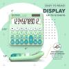 imageCATIGA Desktop Calculator 8 Digit with Solar Power and Easy to Read LCD Display Big Buttons for Home Office School Class and Business 4 Function Small Basic Calculators for Desk CD8185Z Mint Green