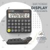 imageCATIGA Desktop Calculator 8 Digit with Solar Power and Easy to Read LCD Display Big Buttons for Home Office School Class and Business 4 Function Small Basic Calculators for Desk CD8185Z Charcoal Gray