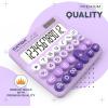 imageCATIGA Desktop Calculator 8 Digit with Solar Power and Easy to Read LCD Display Big Buttons for Home Office School Class and Business 4 Function Small Basic Calculators for Desk CD8185Z Lavender