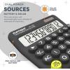imageCATIGA Desktop Calculator 8 Digit with Solar Power and Easy to Read LCD Display Big Buttons for Home Office School Class and Business 4 Function Small Basic Calculators for Desk CD8185Z Charcoal Gray