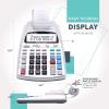 imageCATIGA New ampamp Upgraded 2025 Printing Calculator Adding Machine 10 Key Desktop Home Office Calculator with Paper Roll Print Out Accounting Business Finance3 Silver Pro